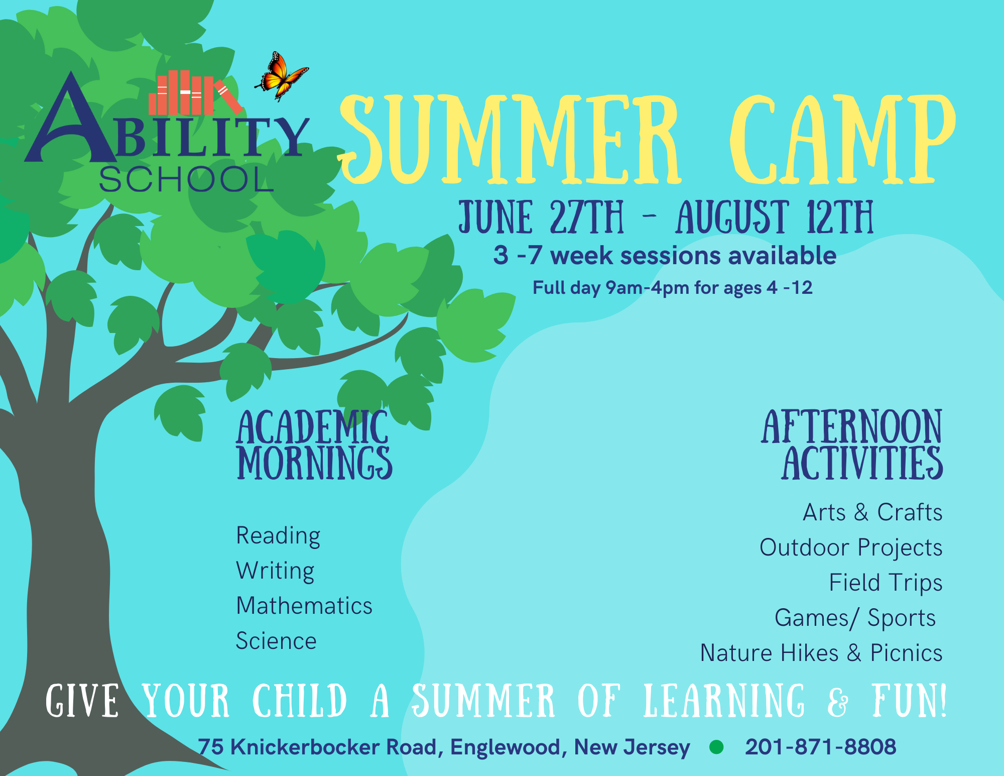 Summer Calendar - Ability School New Jersey